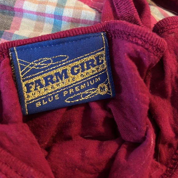 Womens size medium plaid shirt and tank cowgirl up! - Picture 6 of 6